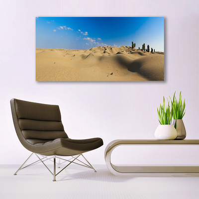 Canvas print Desert landscape yellow blue