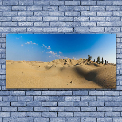 Canvas print Desert landscape yellow blue