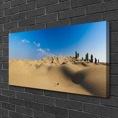 Canvas print Desert landscape yellow blue