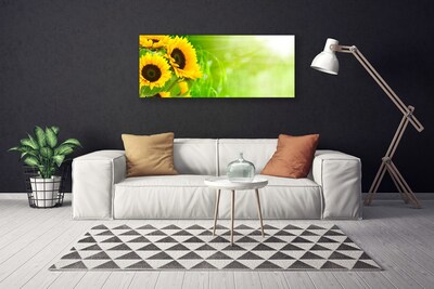 Canvas print Sunflowers floral brown yellow green