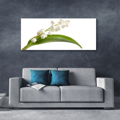 Canvas print Flowers floral white green