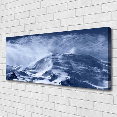 Canvas print Mountains landscape grey white