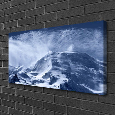 Canvas print Mountains landscape grey white