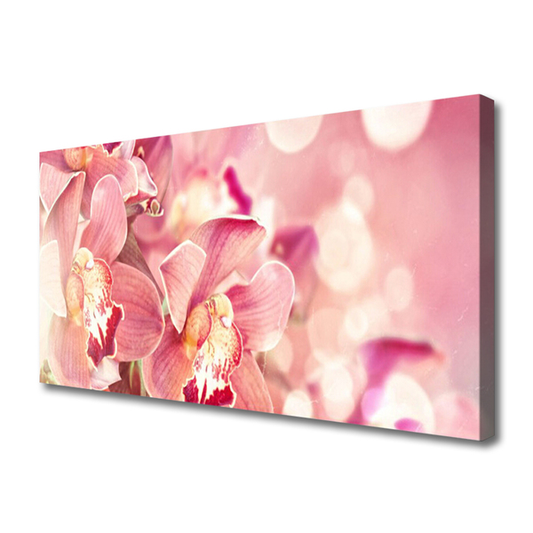 Canvas print Flowers floral beige brown