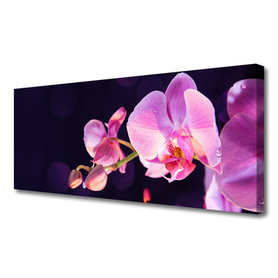 Canvas print Flowers floral pink purple