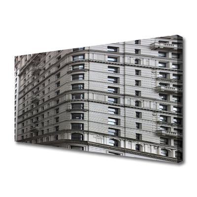Canvas print Building houses grey