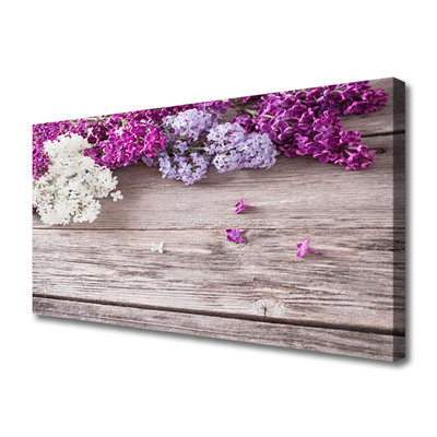 Canvas print Flowers floral white pink brown