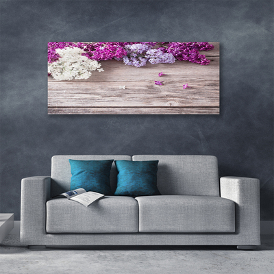 Canvas print Flowers floral white pink brown