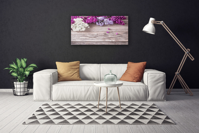 Canvas print Flowers floral white pink brown