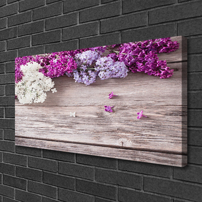 Canvas print Flowers floral white pink brown