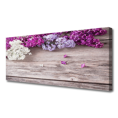 Canvas print Flowers floral white pink brown