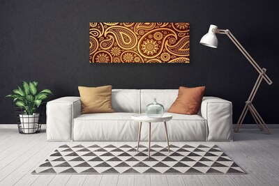 Canvas print Abstract art yellow brown