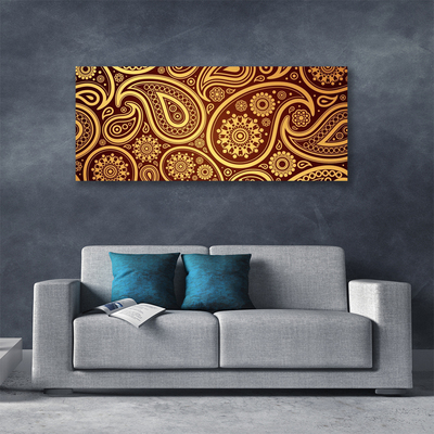 Canvas print Abstract art yellow brown