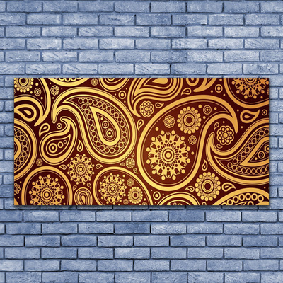 Canvas print Abstract art yellow brown