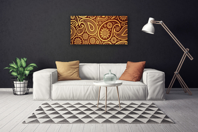 Canvas print Abstract art yellow brown