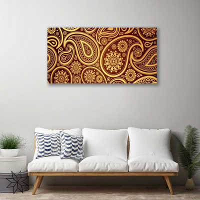 Canvas print Abstract art yellow brown