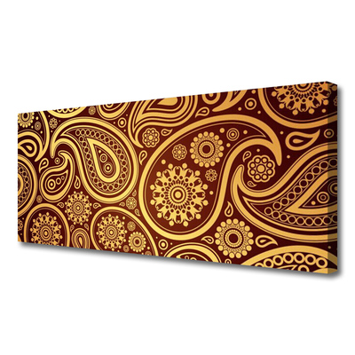 Canvas print Abstract art yellow brown