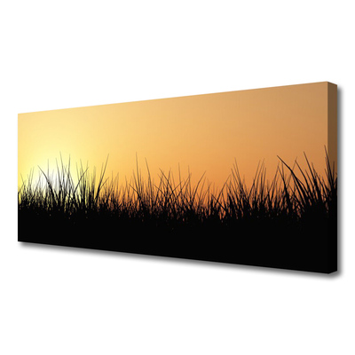 Canvas print Weed nature black yellow