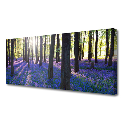 Canvas print Forest nature brown purple