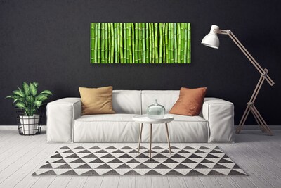 Canvas print Bamboo floral green