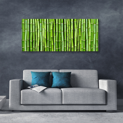 Canvas print Bamboo floral green