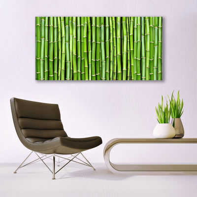 Canvas print Bamboo floral green