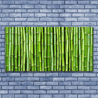 Canvas print Bamboo floral green