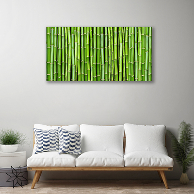 Canvas print Bamboo floral green