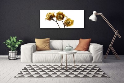 Canvas print Flowers floral green brown