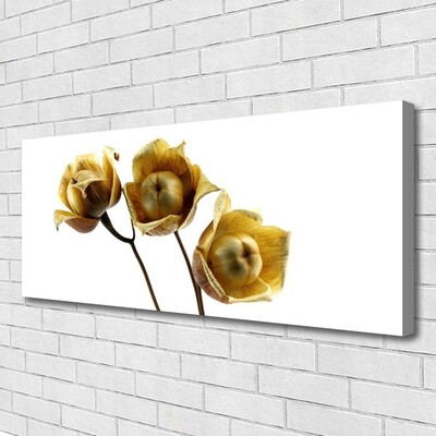 Canvas print Flowers floral green brown