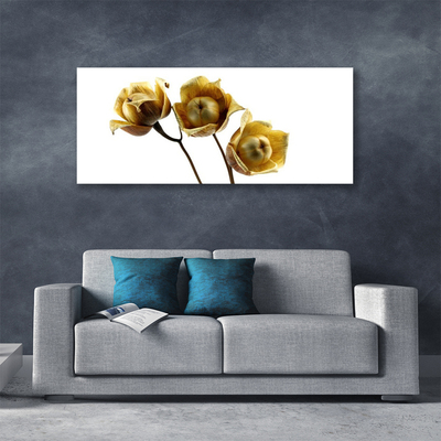 Canvas print Flowers floral green brown