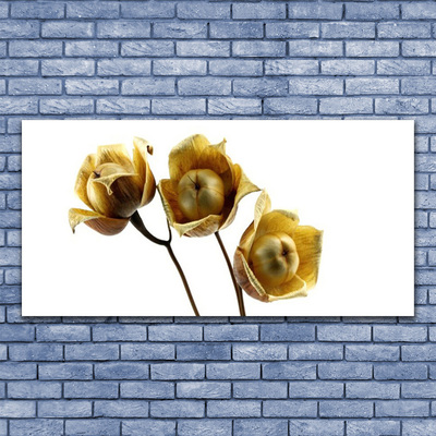 Canvas print Flowers floral green brown