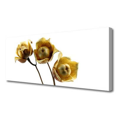 Canvas print Flowers floral green brown