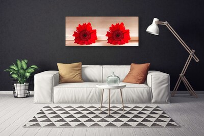 Canvas print Flowers floral red