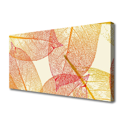 Canvas print Leaves art brown green