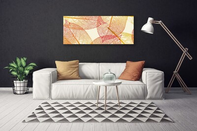 Canvas print Leaves art brown green