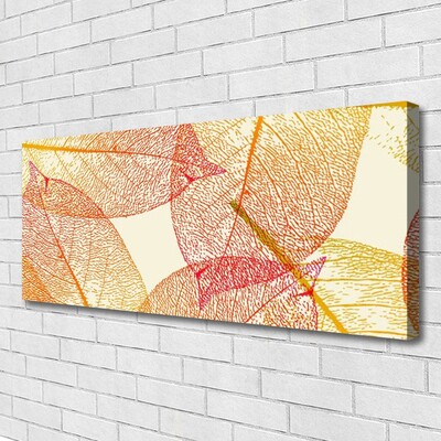 Canvas print Leaves art brown green