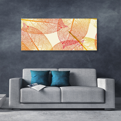 Canvas print Leaves art brown green