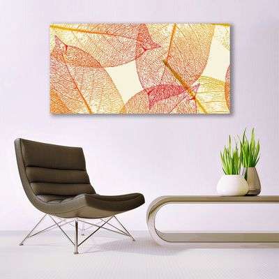 Canvas print Leaves art brown green