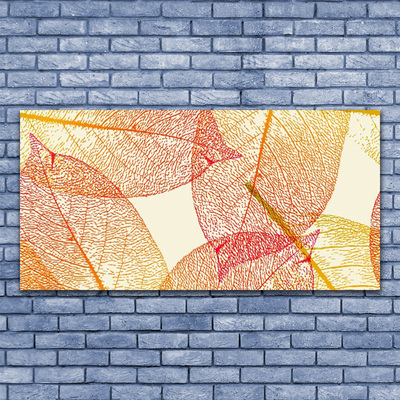 Canvas print Leaves art brown green