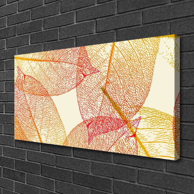 Canvas print Leaves art brown green