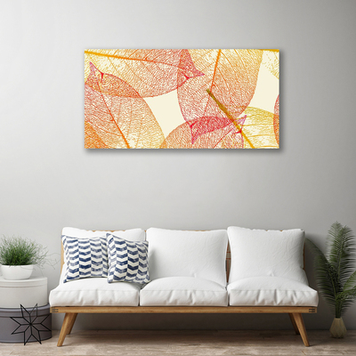 Canvas print Leaves art brown green