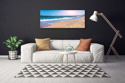 Canvas print Ocean beach landscape blue brown