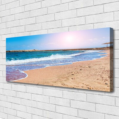 Canvas print Ocean beach landscape blue brown