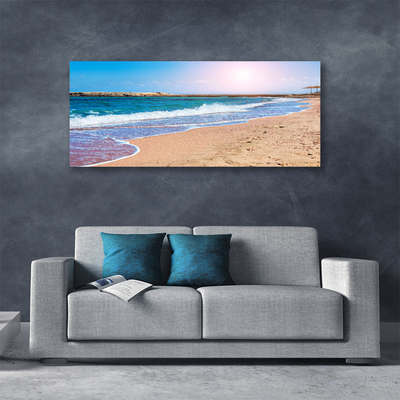 Canvas print Ocean beach landscape blue brown