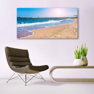 Canvas print Ocean beach landscape blue brown