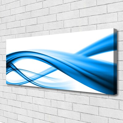 Canvas print Abstract art blue white