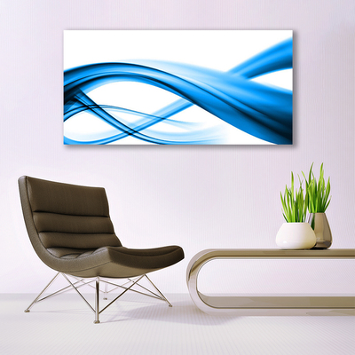 Canvas print Abstract art blue white