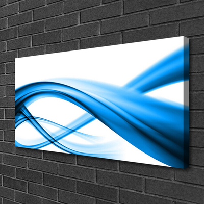 Canvas print Abstract art blue white