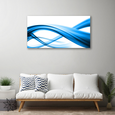 Canvas print Abstract art blue white